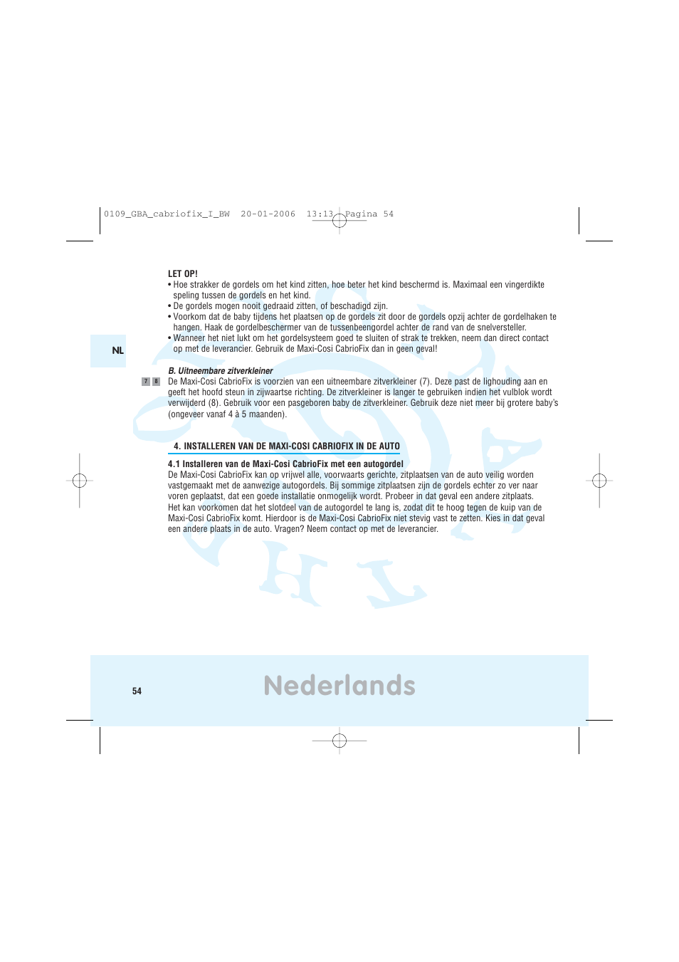 Nederlands | Maxi-Cosi Baby Crrier User Manual | Page 50 / 98