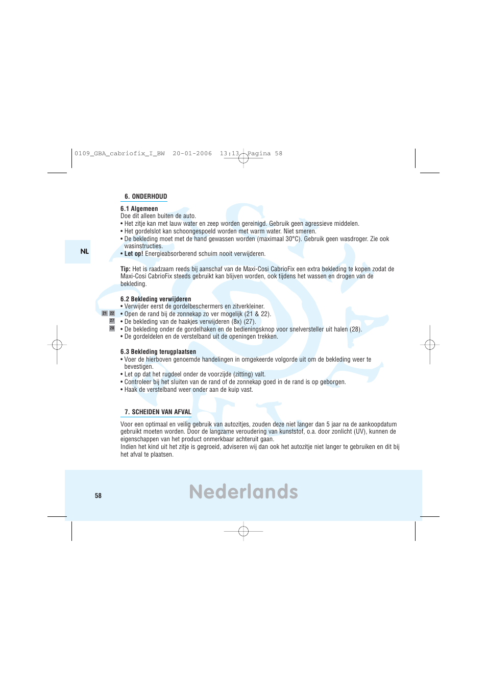 Nederlands | Maxi-Cosi Baby Crrier User Manual | Page 54 / 98