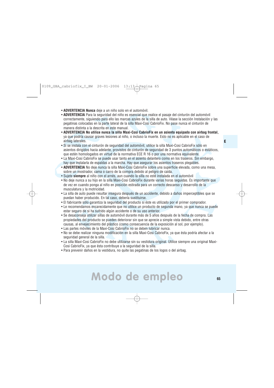 Modo de empleo | Maxi-Cosi Baby Crrier User Manual | Page 61 / 98
