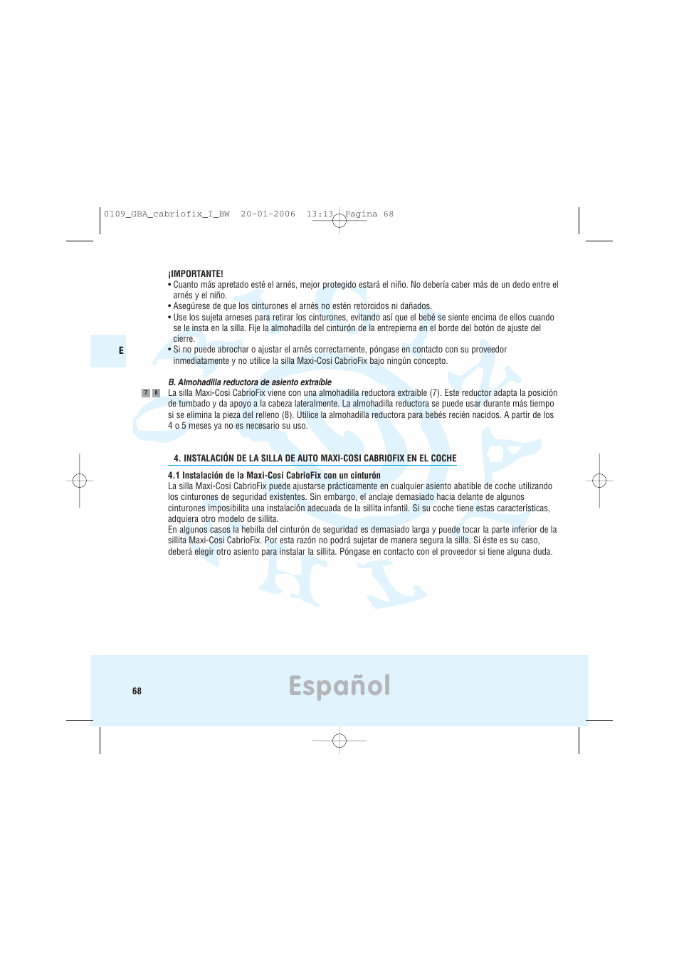 Español | Maxi-Cosi Baby Crrier User Manual | Page 64 / 98