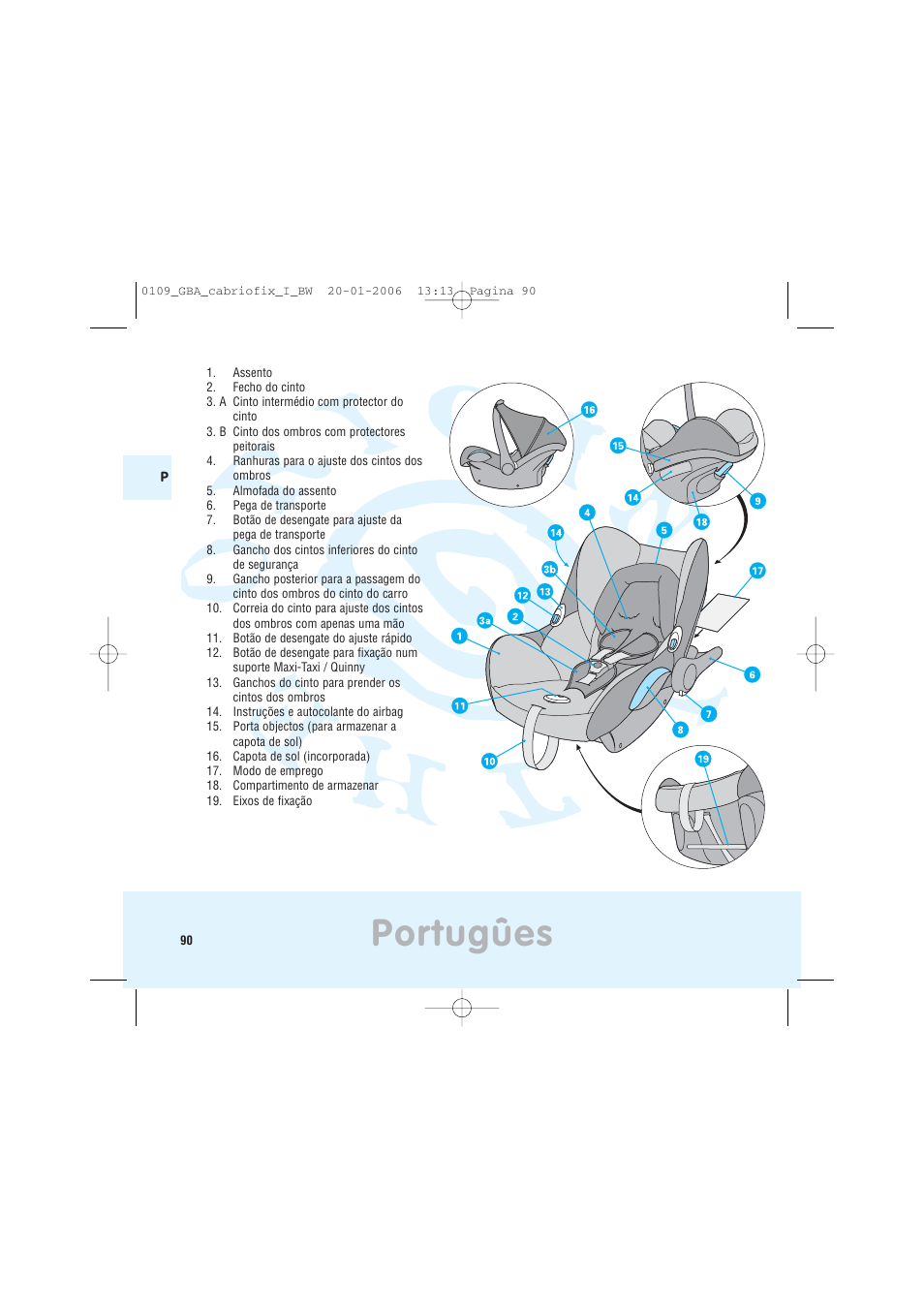 Portugûes | Maxi-Cosi Baby Crrier User Manual | Page 86 / 98