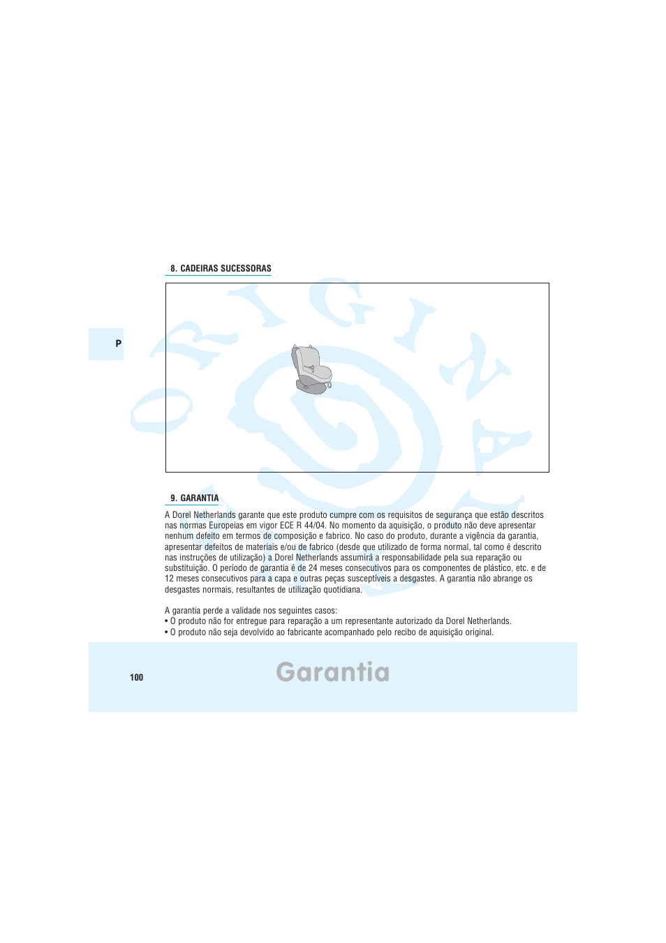 Garantia | Maxi-Cosi Baby Crrier User Manual | Page 96 / 98