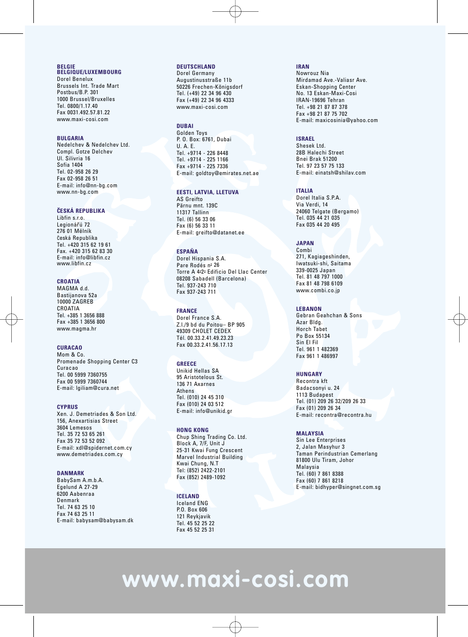 Maxi-Cosi Priori Side Protection System User Manual | Page 39 / 40
