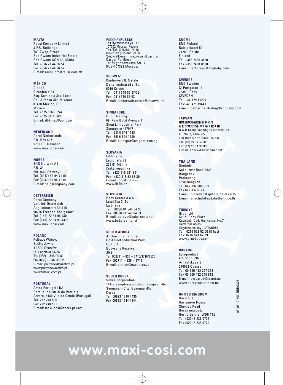 Maxi-Cosi Priori Side Protection System User Manual | Page 40 / 40