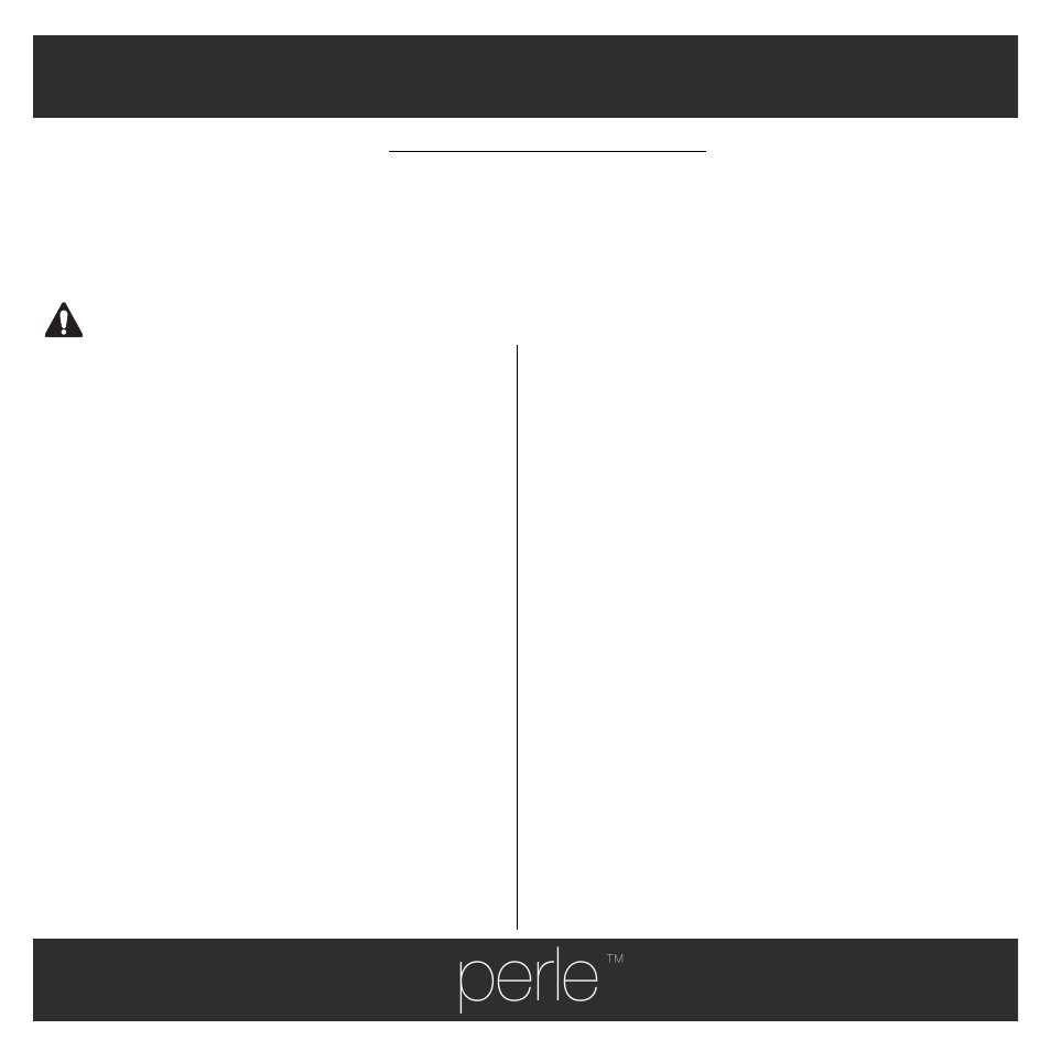 Perle, Warning | Maxi-Cosi PERLE 1443 User Manual | Page 2 / 10