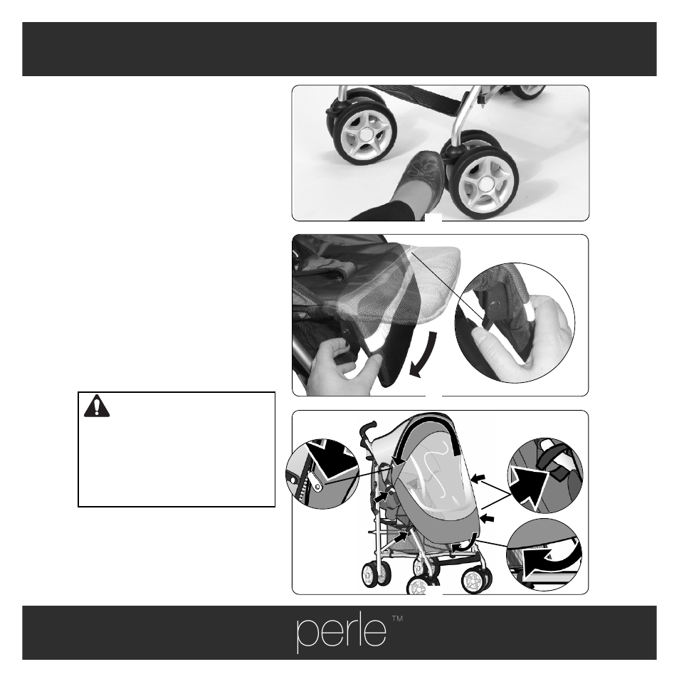 Perle, Warning – suffocation hazard | Maxi-Cosi PERLE 1443 User Manual | Page 6 / 10