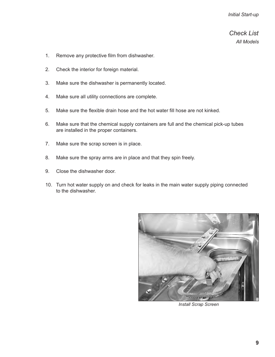 Check list | Moyer Diebel 501HT User Manual | Page 19 / 78