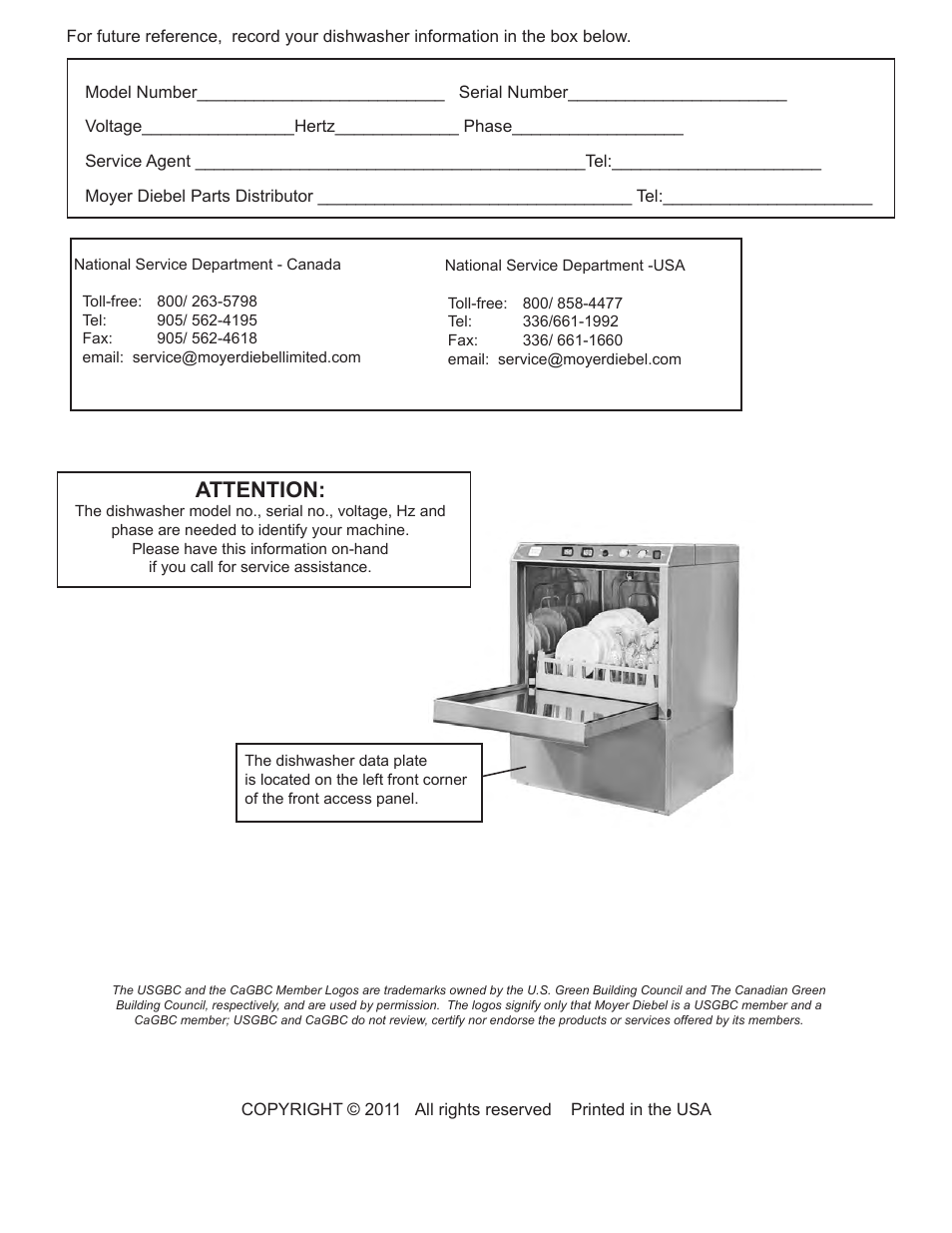 Attention | Moyer Diebel 501HT User Manual | Page 2 / 78