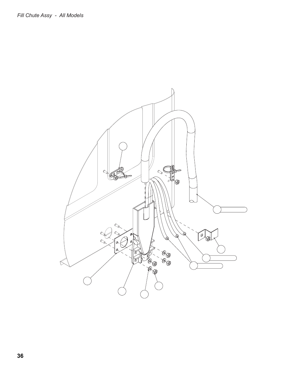 Fill chute assy - all models | Moyer Diebel 501HT User Manual | Page 46 / 78