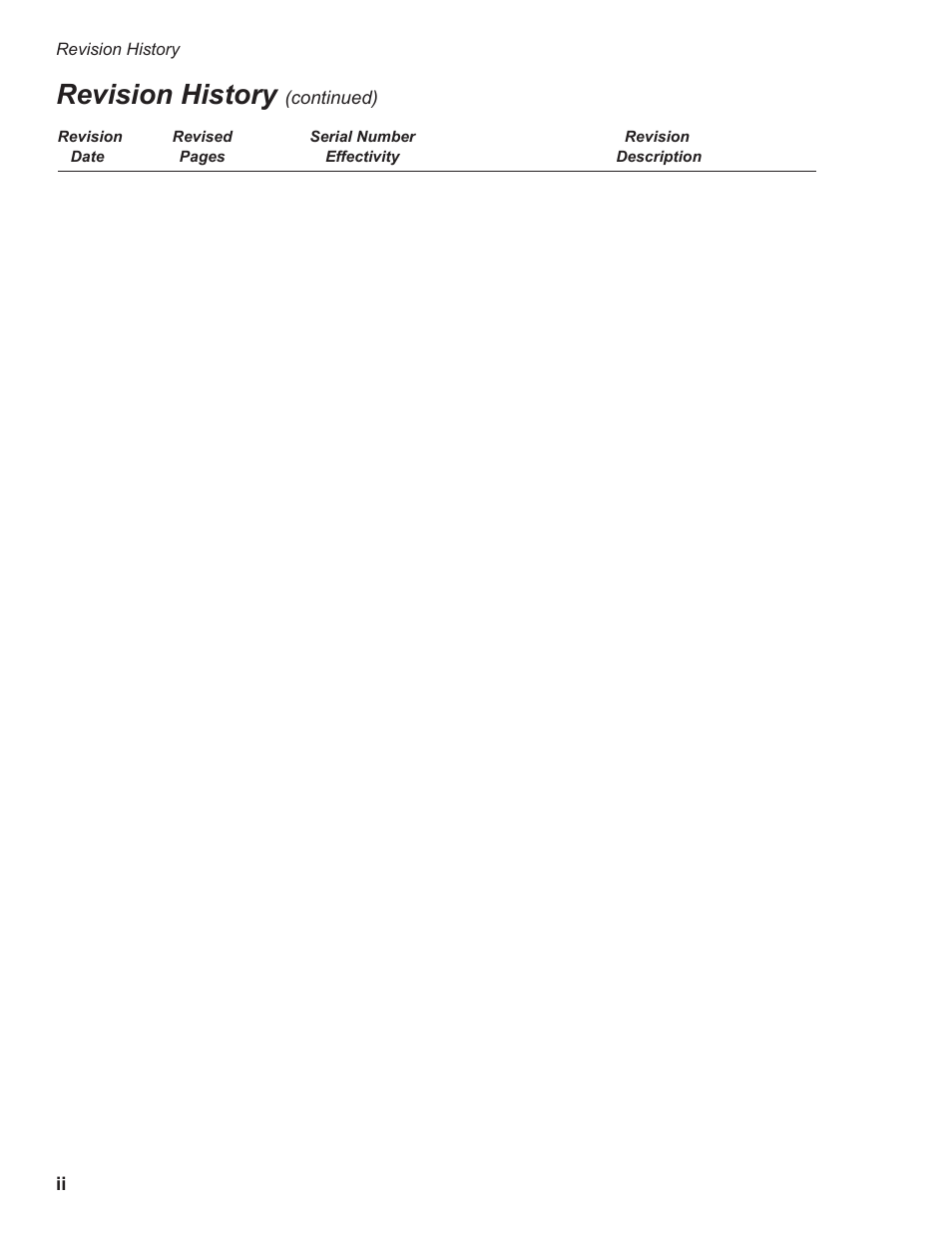 Revision history | Moyer Diebel 501HT User Manual | Page 6 / 78