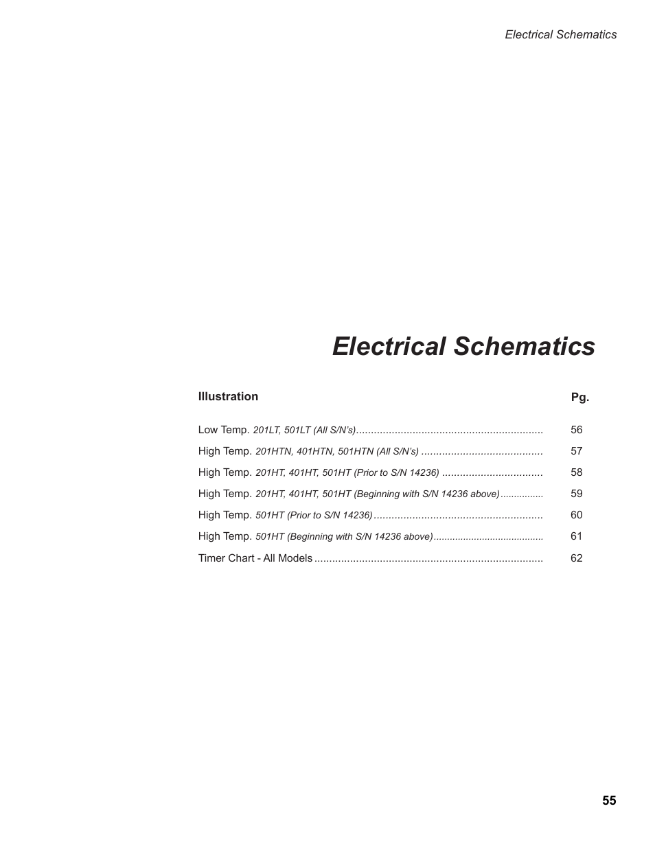 Electrical schematics | Moyer Diebel 501HT User Manual | Page 65 / 78