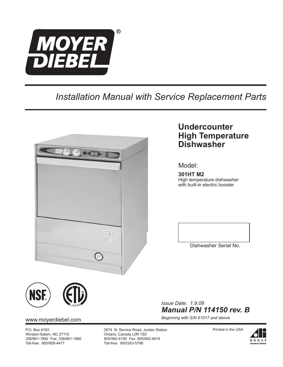 Moyer Diebel 301HT M2 User Manual | 50 pages