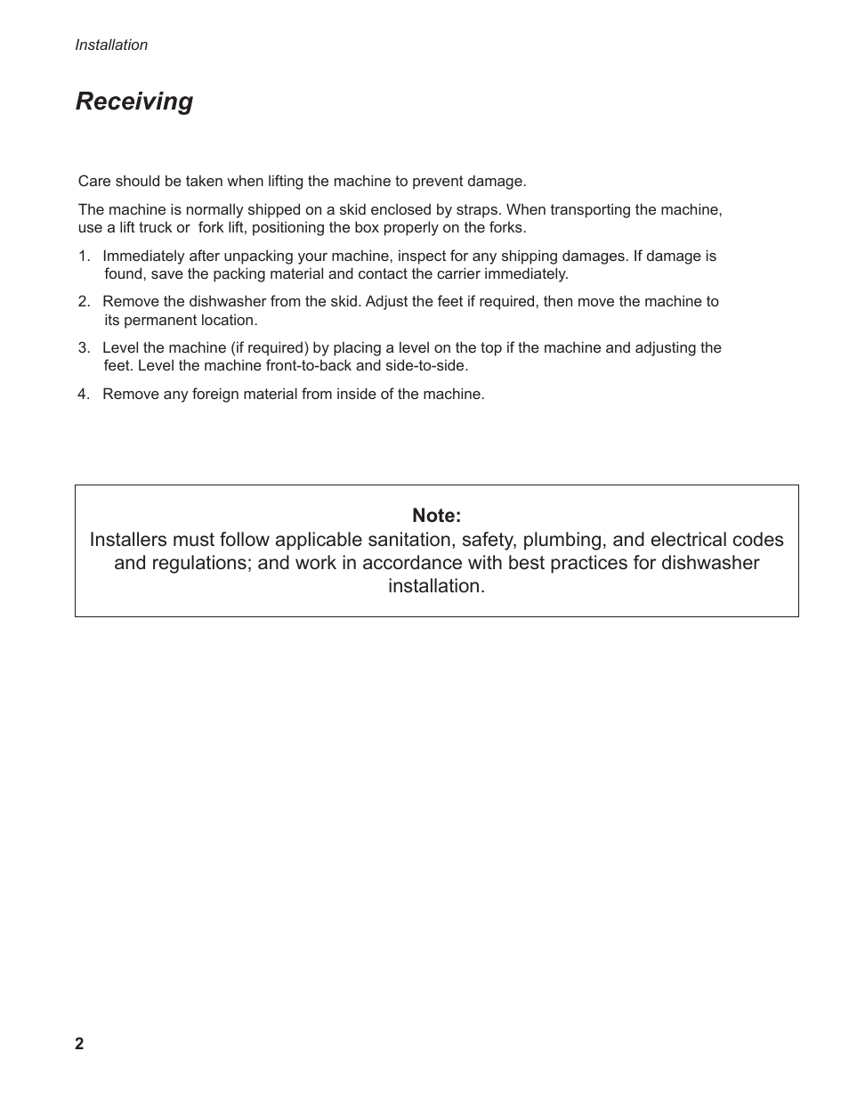 Receiving | Moyer Diebel 301HT M2 User Manual | Page 10 / 50