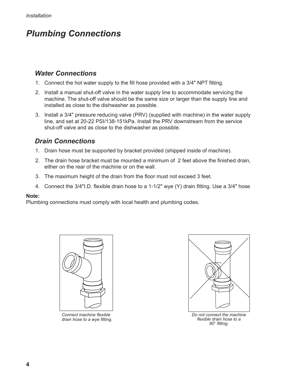 Plumbing connections | Moyer Diebel 301HT M2 User Manual | Page 12 / 50