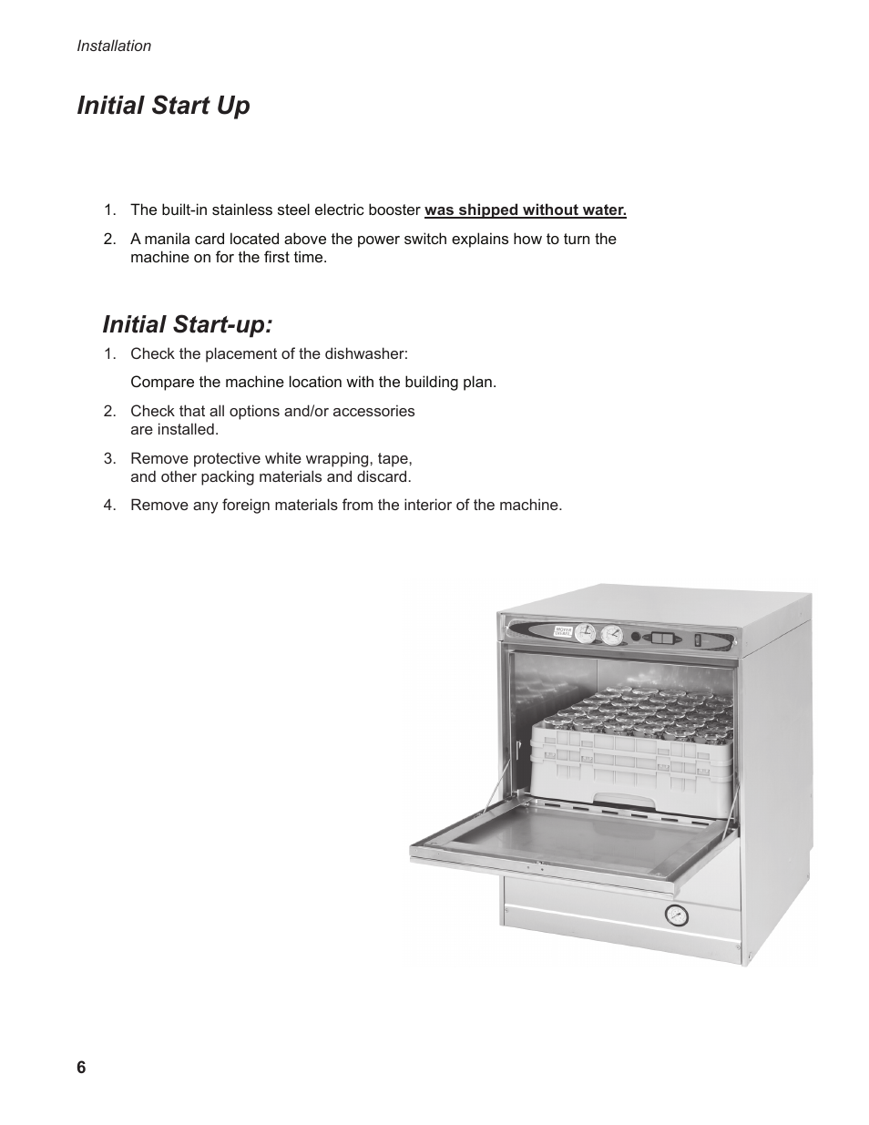 Initial start up, Initial start-up | Moyer Diebel 301HT M2 User Manual | Page 14 / 50