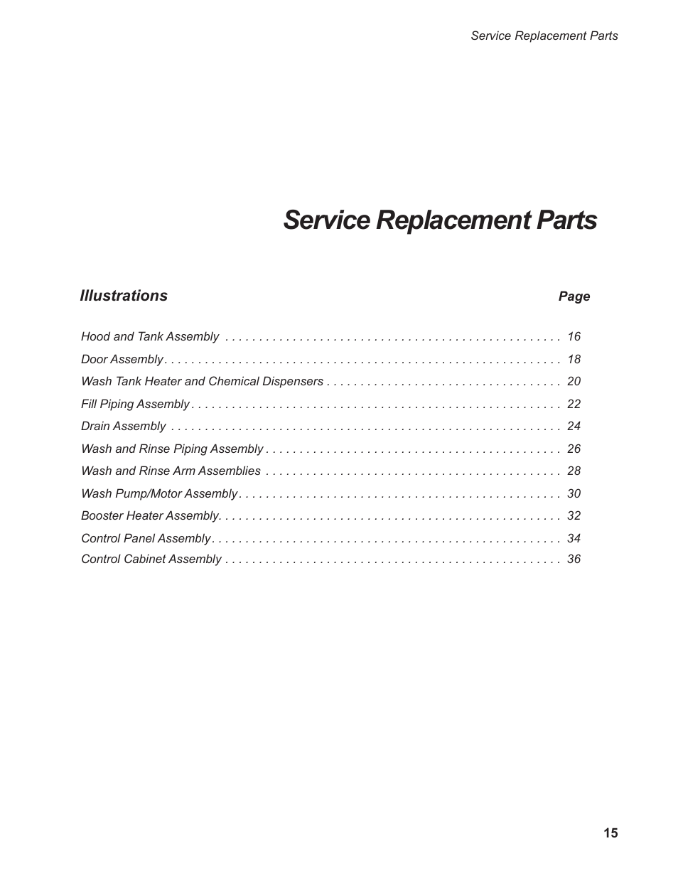 Service replacement parts | Moyer Diebel 301HT M2 User Manual | Page 23 / 50