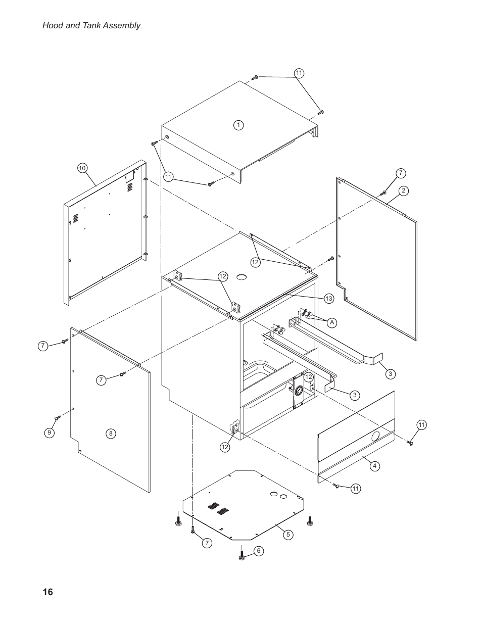 Hood and tank assembly | Moyer Diebel 301HT M2 User Manual | Page 24 / 50