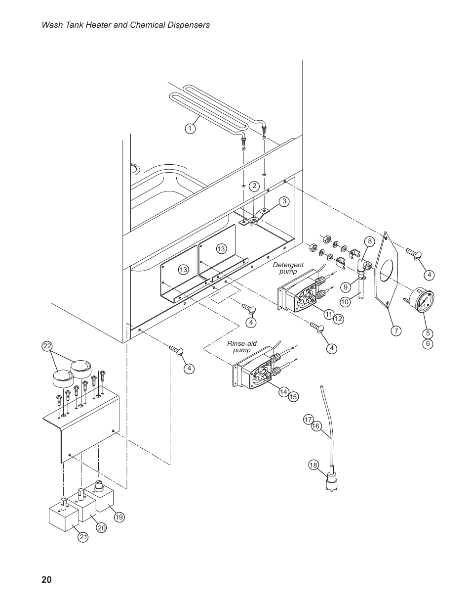 Wash tank heater and chemical dispensers | Moyer Diebel 301HT M2 User Manual | Page 28 / 50