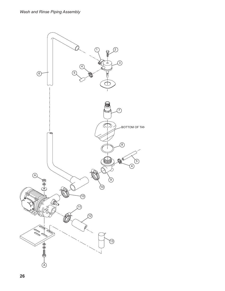 Wash and rinse piping assembly | Moyer Diebel 301HT M2 User Manual | Page 34 / 50