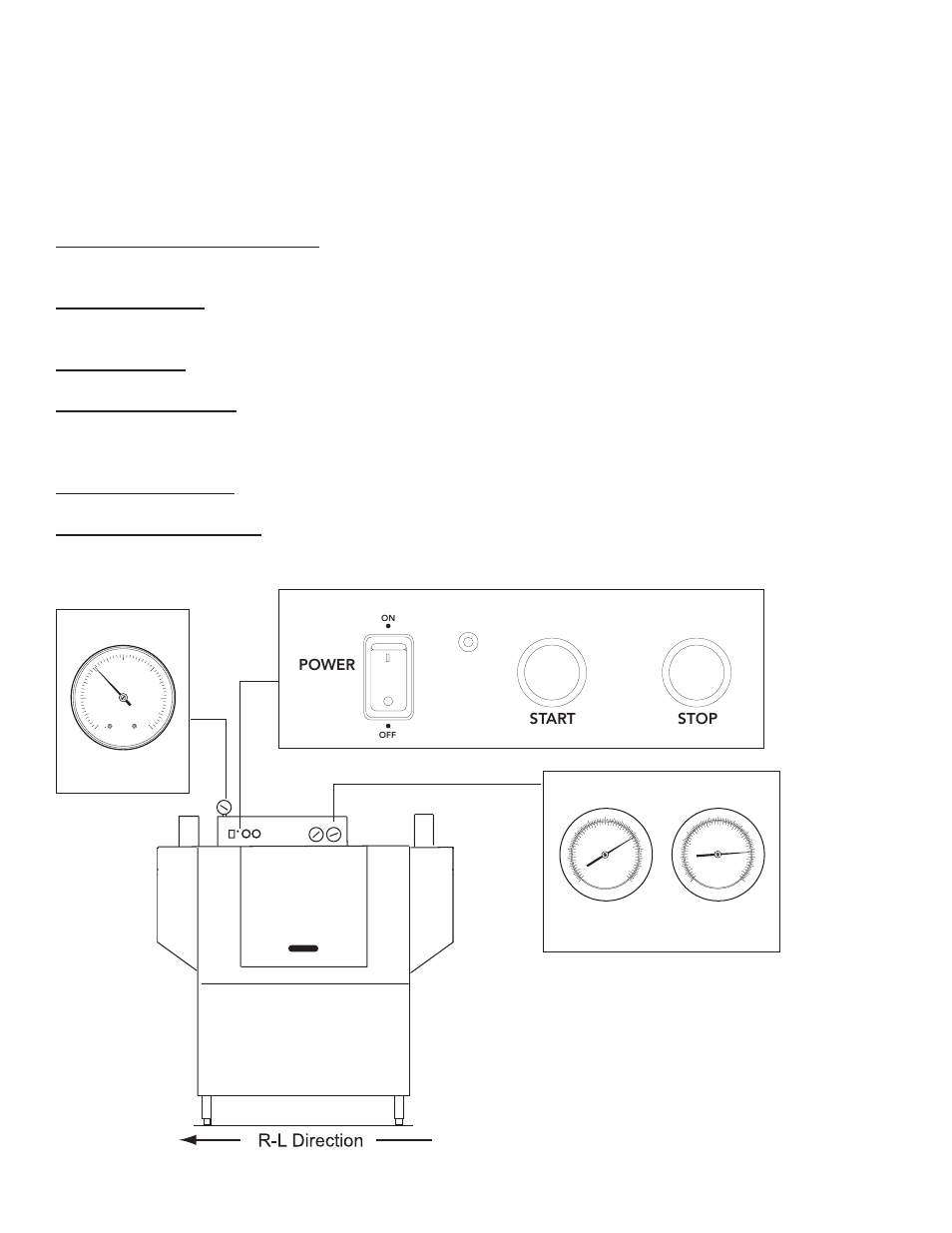 Control panel operation - ch-44, ch-66, Initial start-up, Model ch-44 shown | Start power, Stop | Moyer Diebel MD-66 User Manual | Page 24 / 100