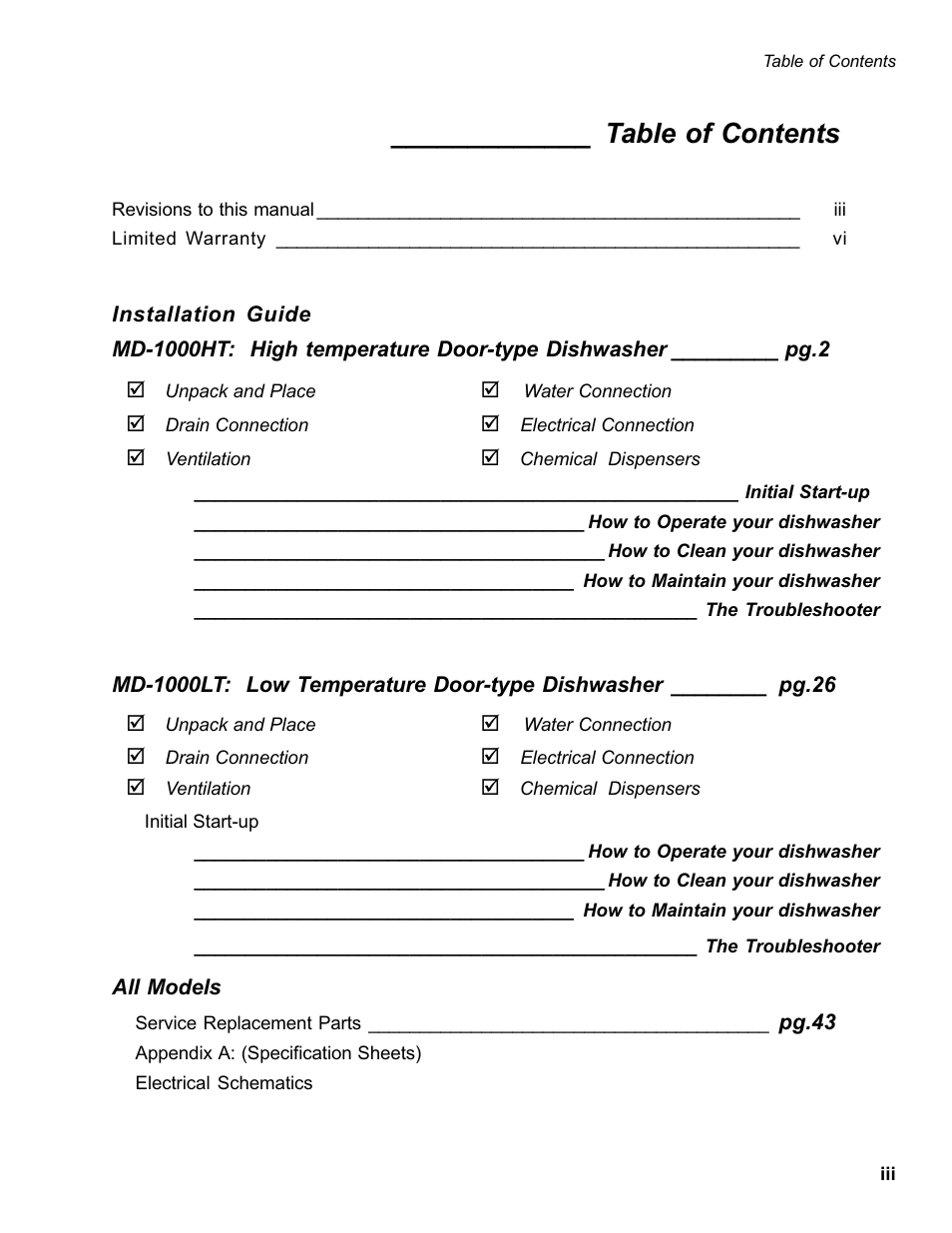 Moyer Diebel MD1000HT User Manual | Page 5 / 80
