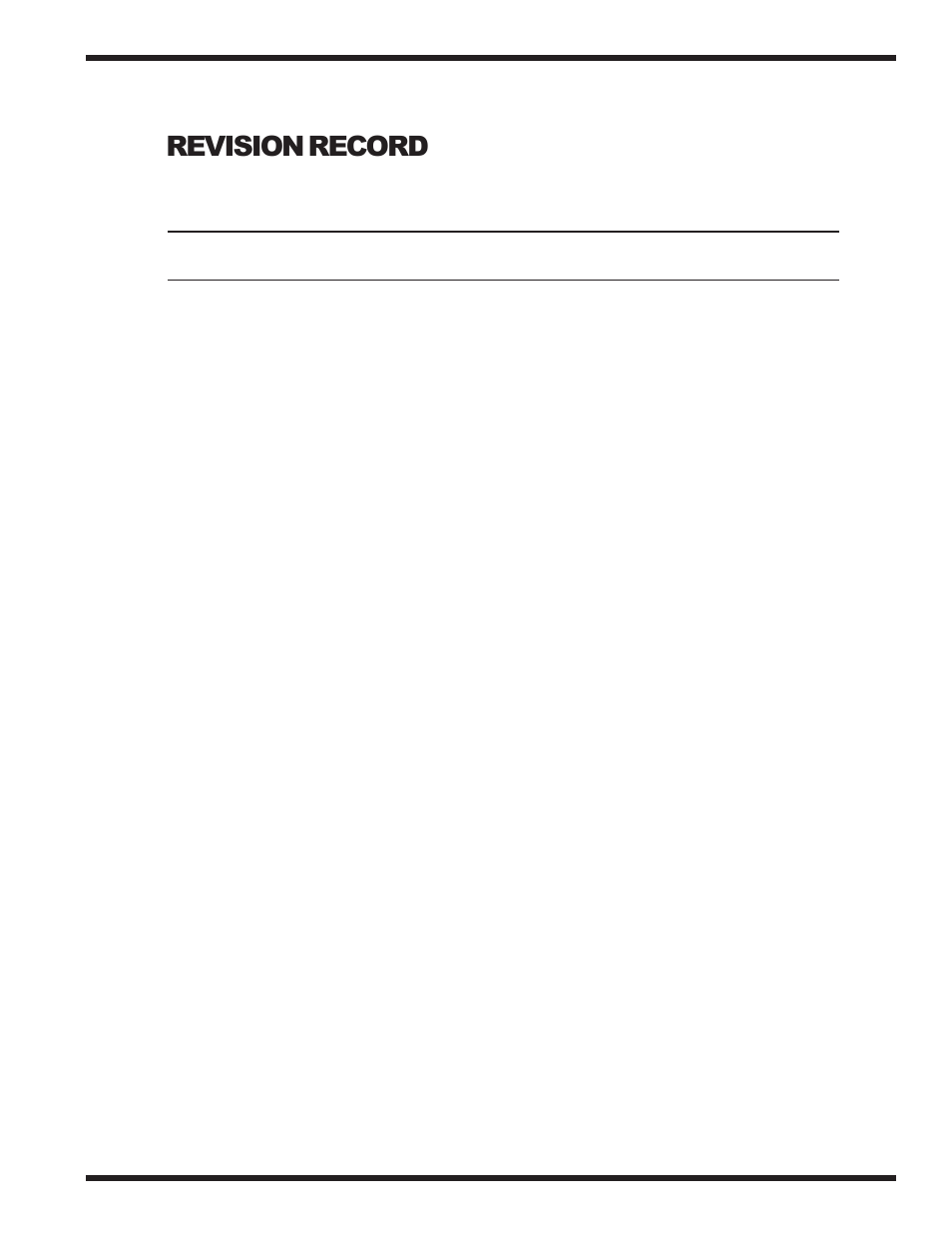 Revision record | Moyer Diebel MH65-M2 User Manual | Page 3 / 51