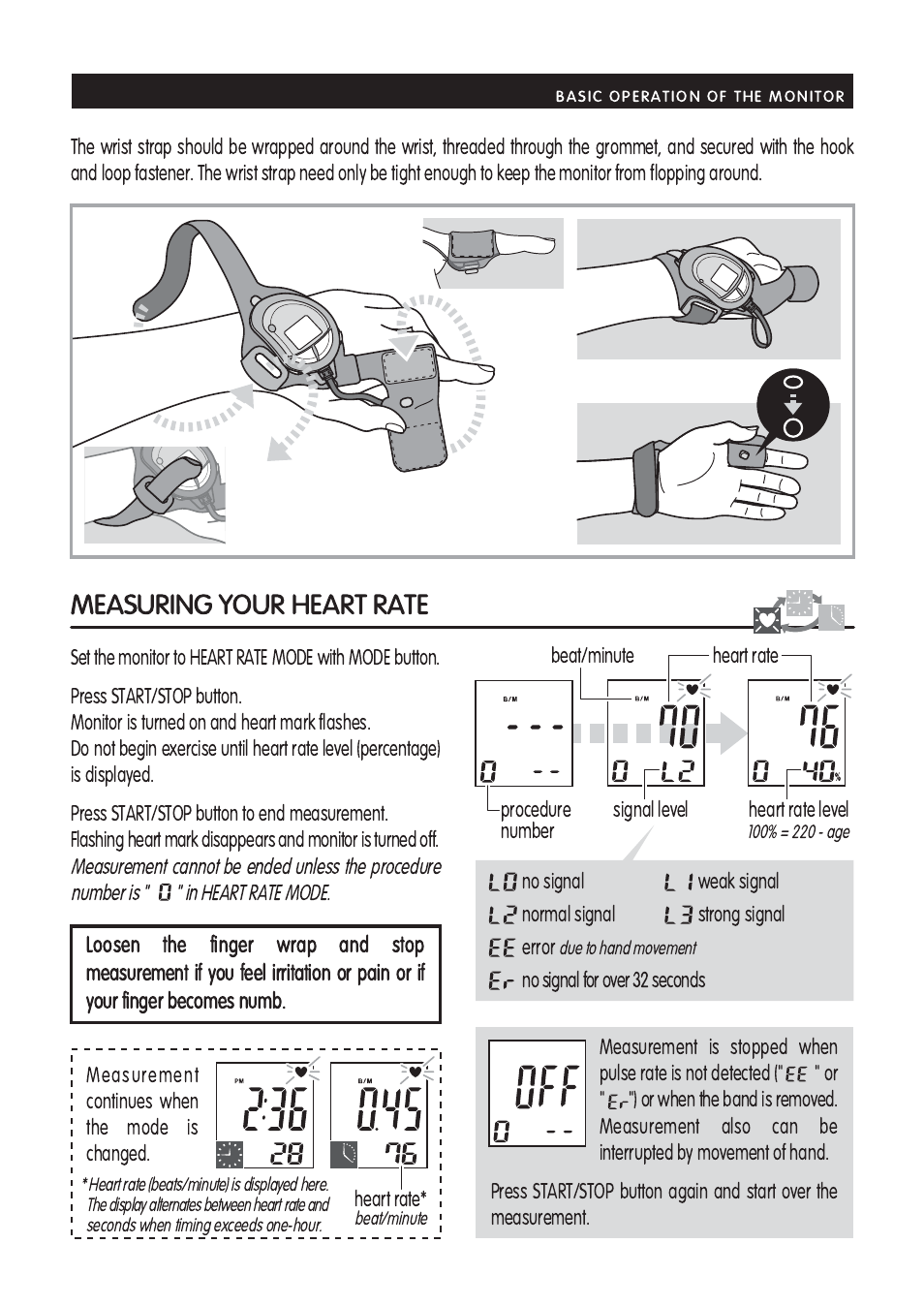 Measuring your heart rate | Mark Of Fitness MF-180 User Manual | Page 6 / 17