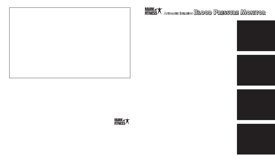 Mark Of Fitness MF 46 User Manual | 9 pages