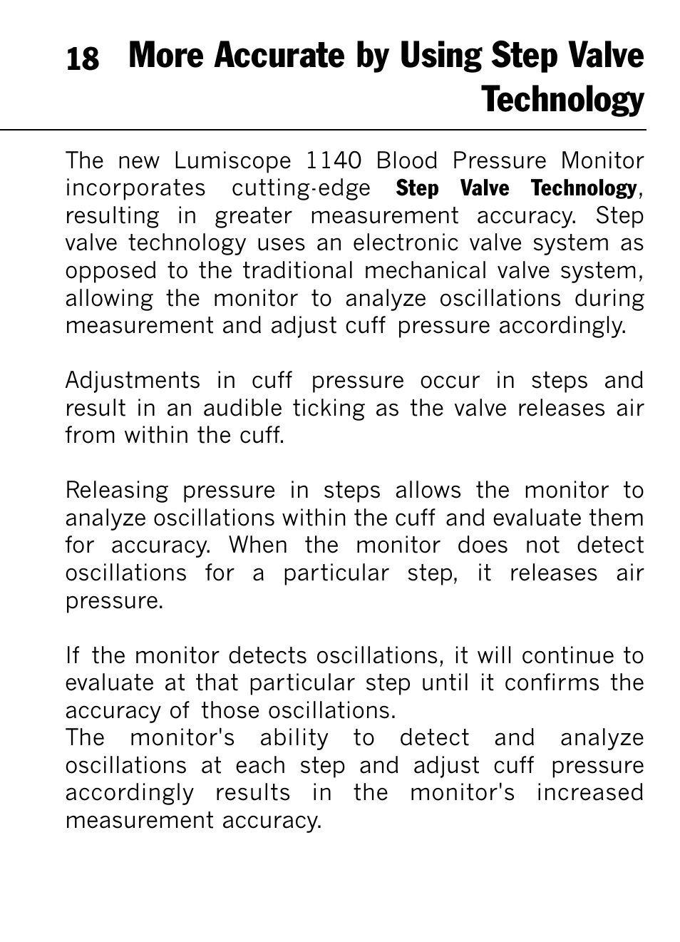 More accurate by using step valve technology | Mark Of Fitness 1140 User Manual | Page 18 / 31