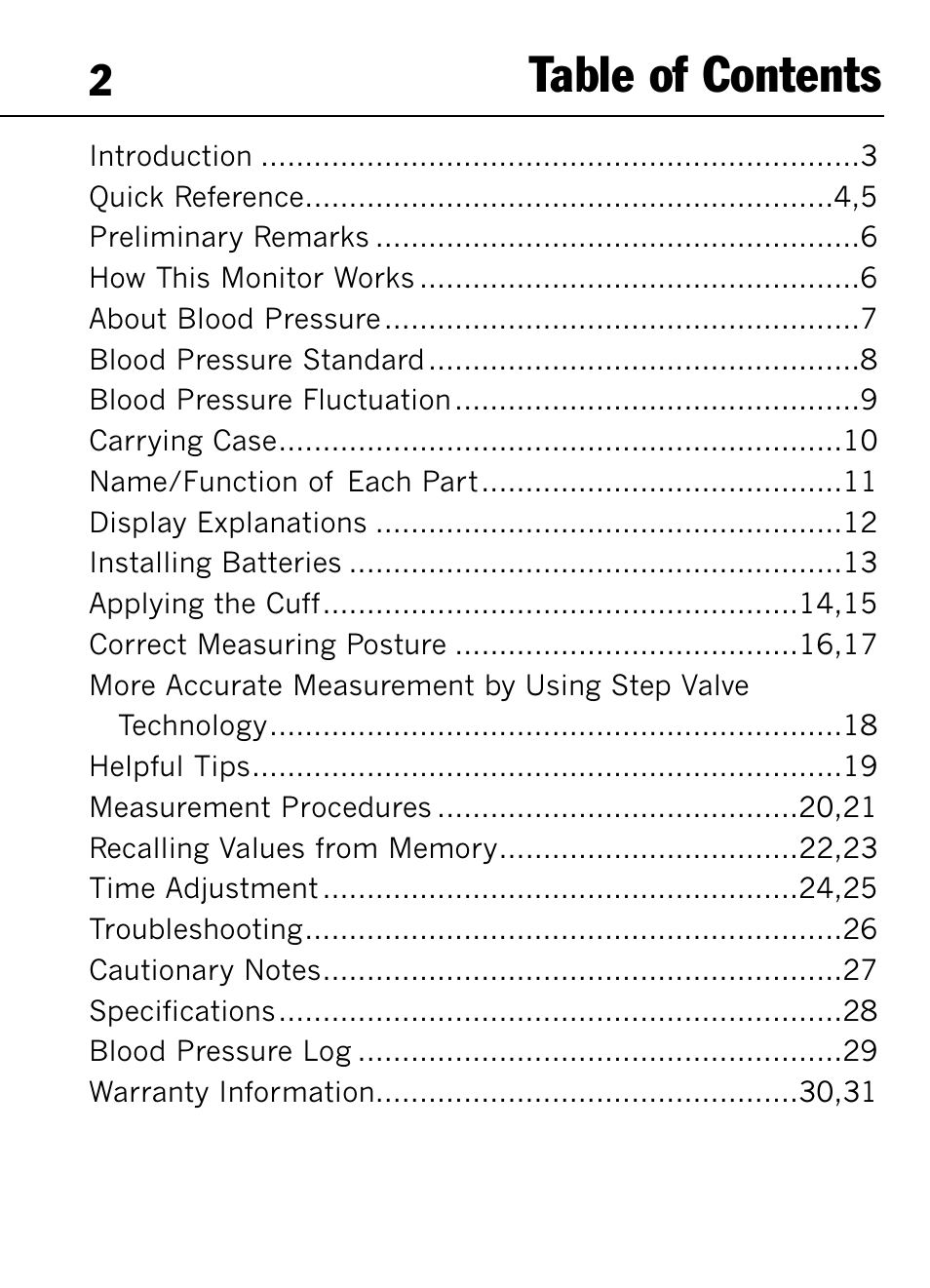 Mark Of Fitness 1140 User Manual | Page 2 / 31