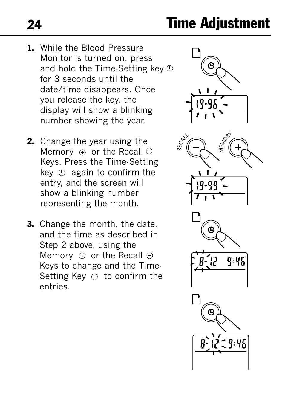 Time adjustment | Mark Of Fitness 1140 User Manual | Page 24 / 31