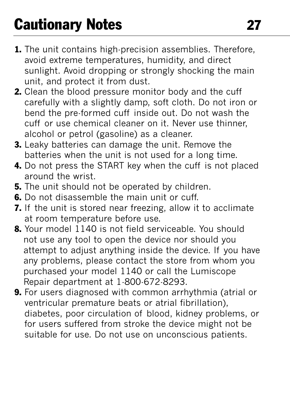 Mark Of Fitness 1140 User Manual | Page 27 / 31