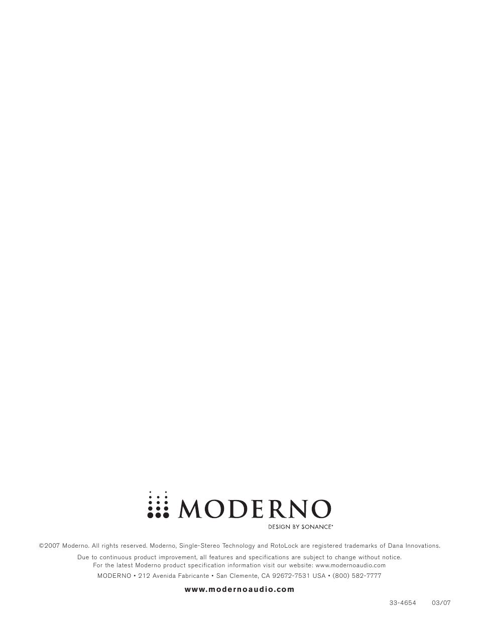 Moderno M6RSST User Manual | Page 4 / 4