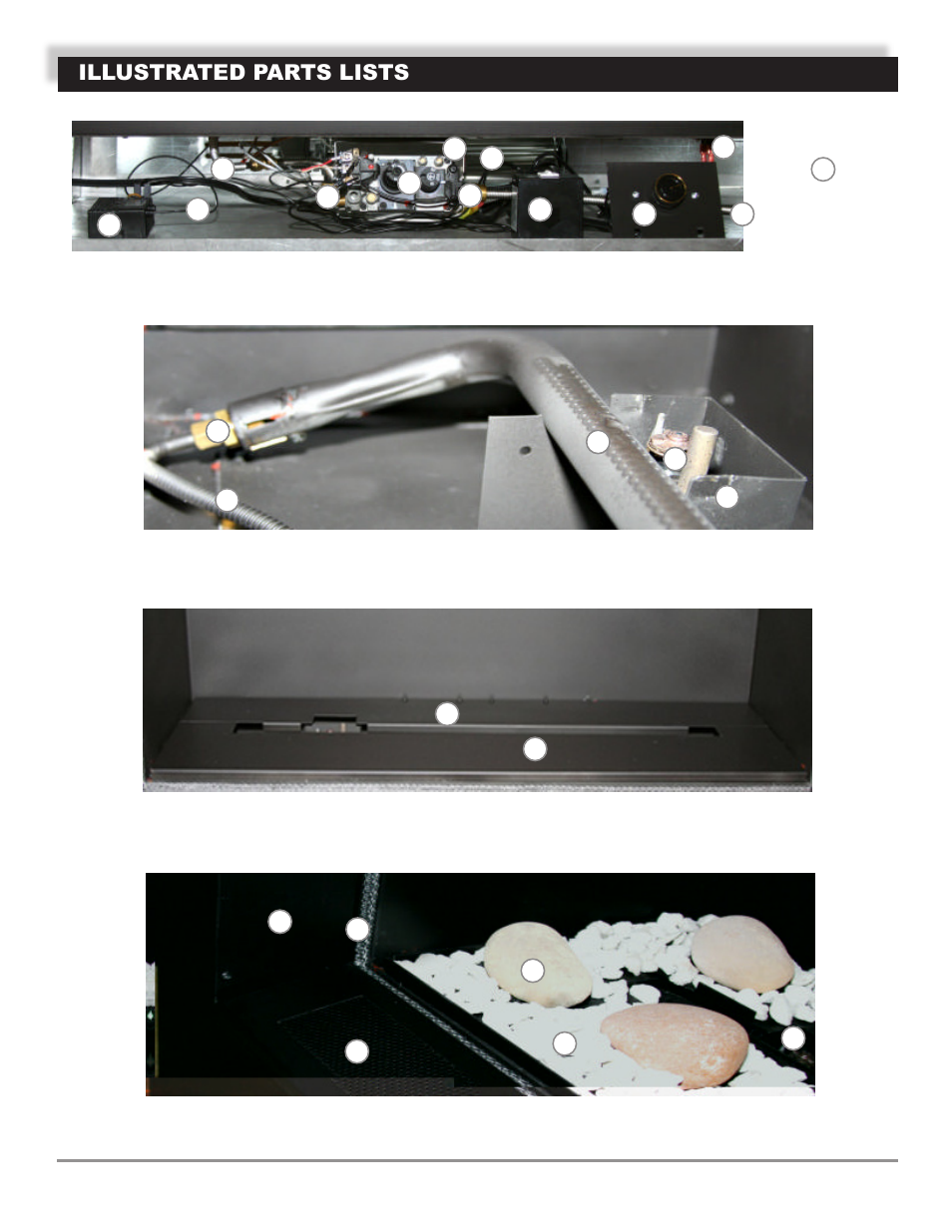 Illustrated parts lists | Mastic Spark Modern Fires 91P User Manual | Page 37 / 42