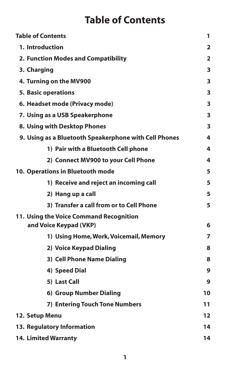 MVOX electronic MV900 User Manual | Page 2 / 16