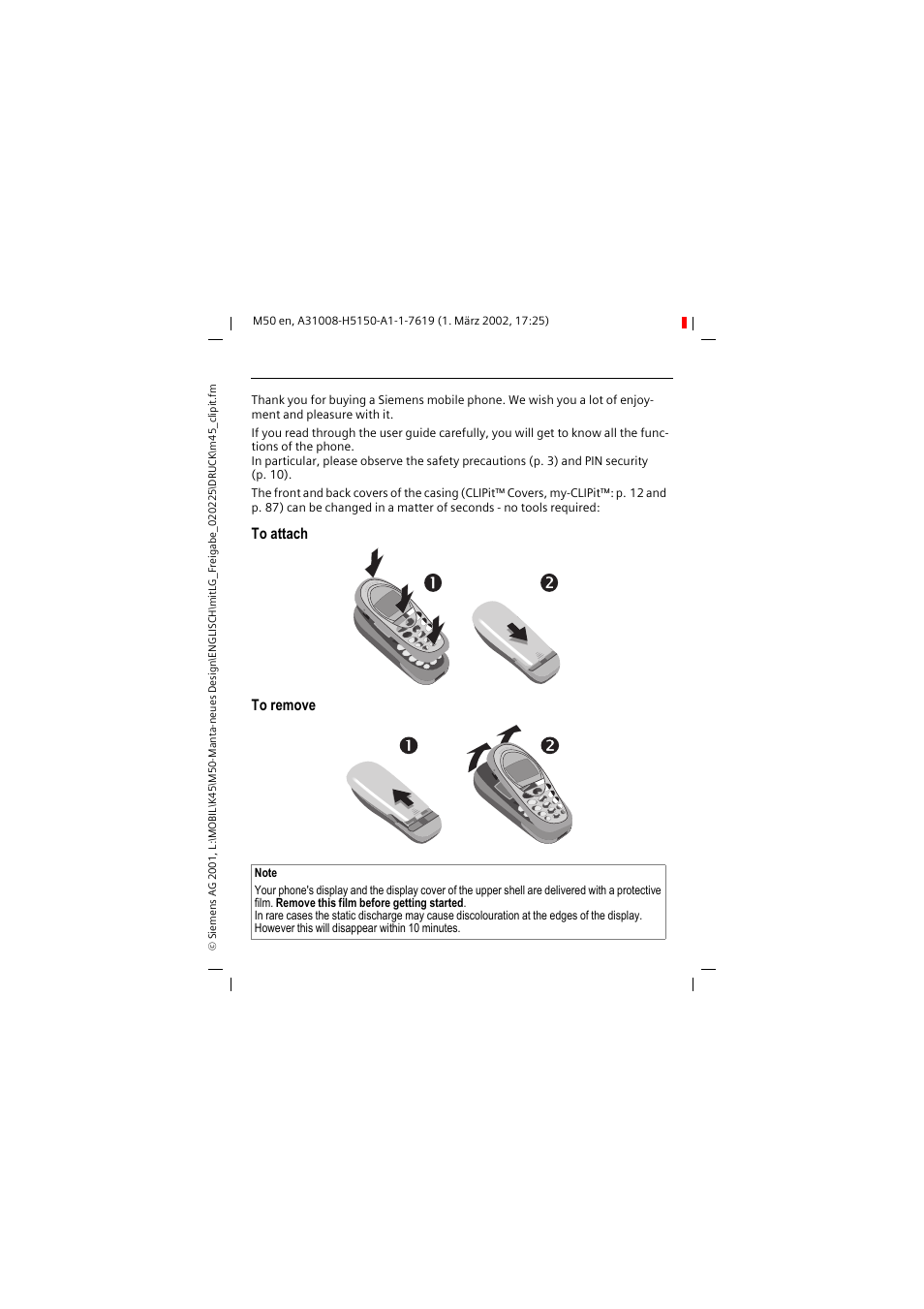 Siemens M50 User Manual | Page 2 / 96