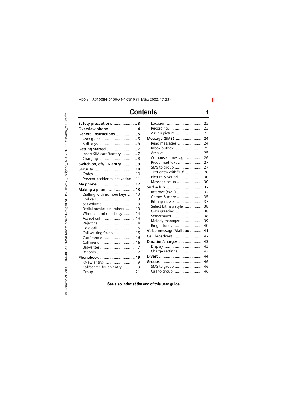 Siemens M50 User Manual | Page 3 / 96