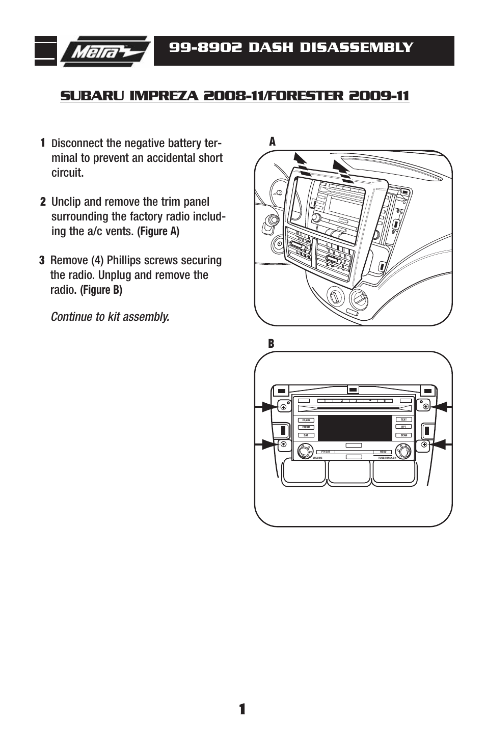 Metra Electronics Car Stereo System User Manual | Page 3 / 8