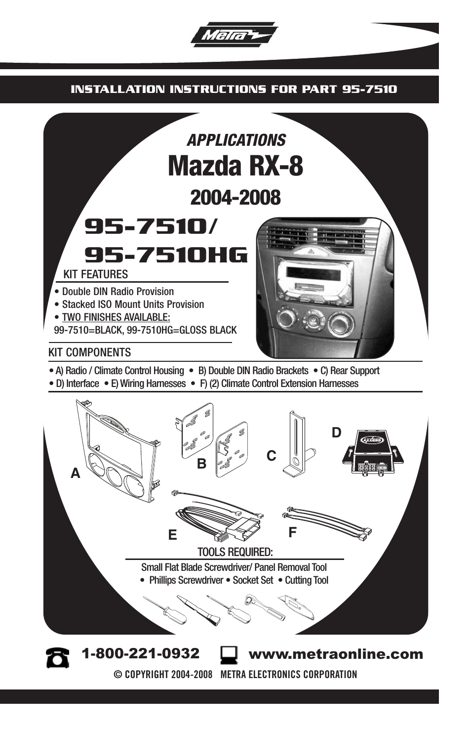 Metra Electronics 95-7510HG User Manual | 12 pages