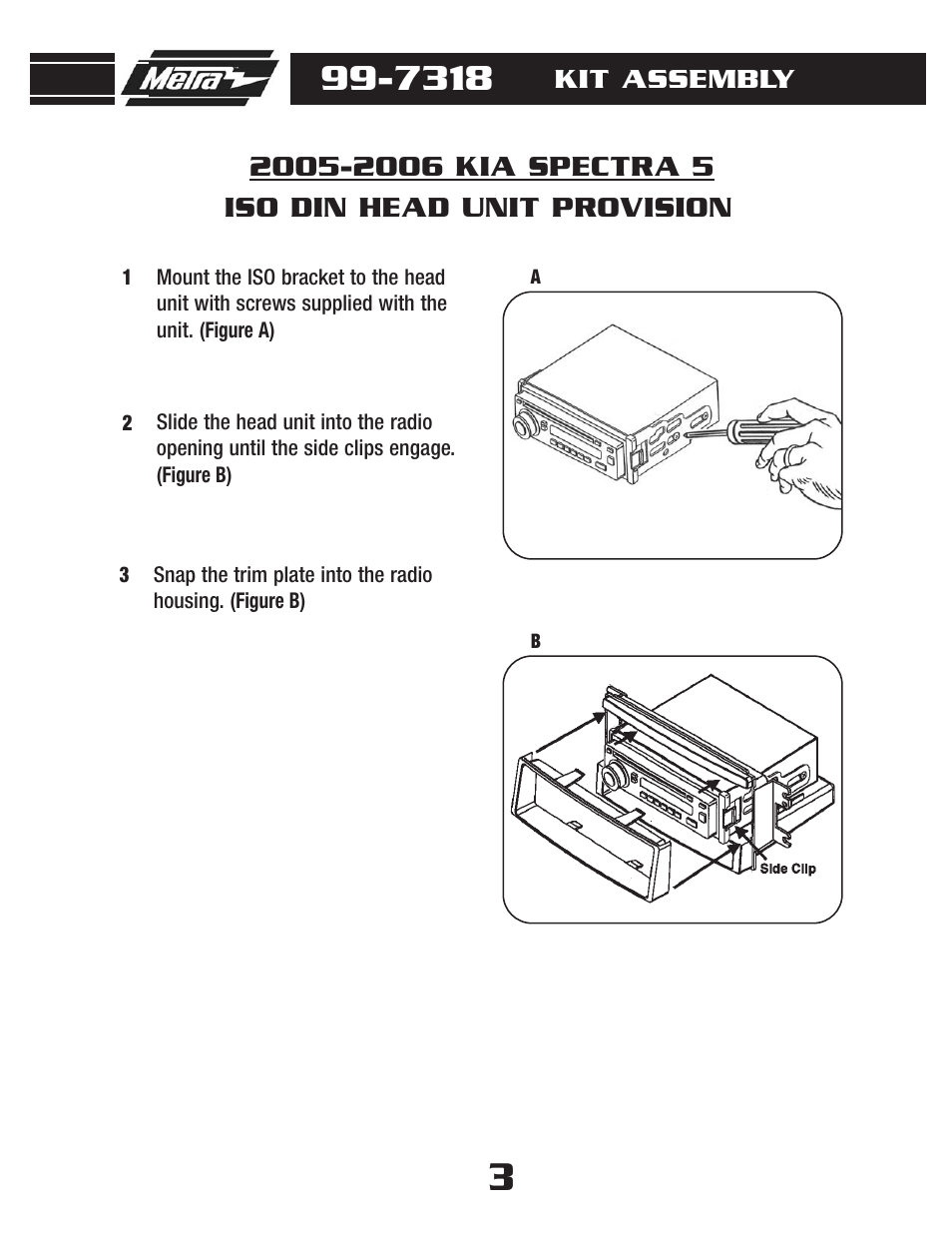 Iso din head unit provision | Metra Electronics 99-7318 User Manual | Page 5 / 8