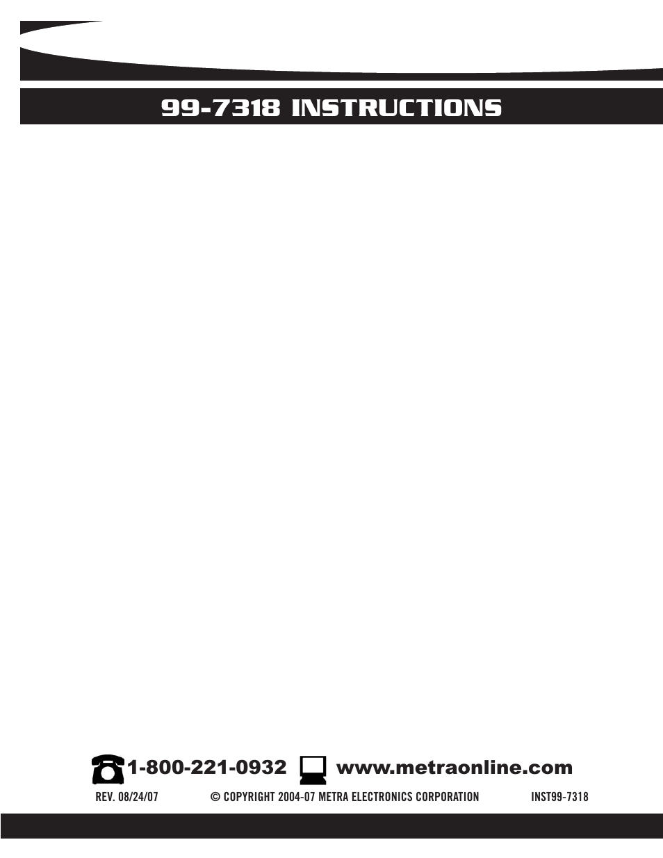 7318 instructions | Metra Electronics 99-7318 User Manual | Page 8 / 8