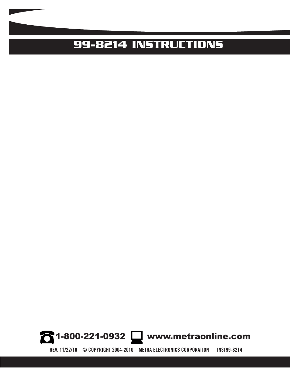 8214 instructions | Metra Electronics 99-8214TB User Manual | Page 12 / 12