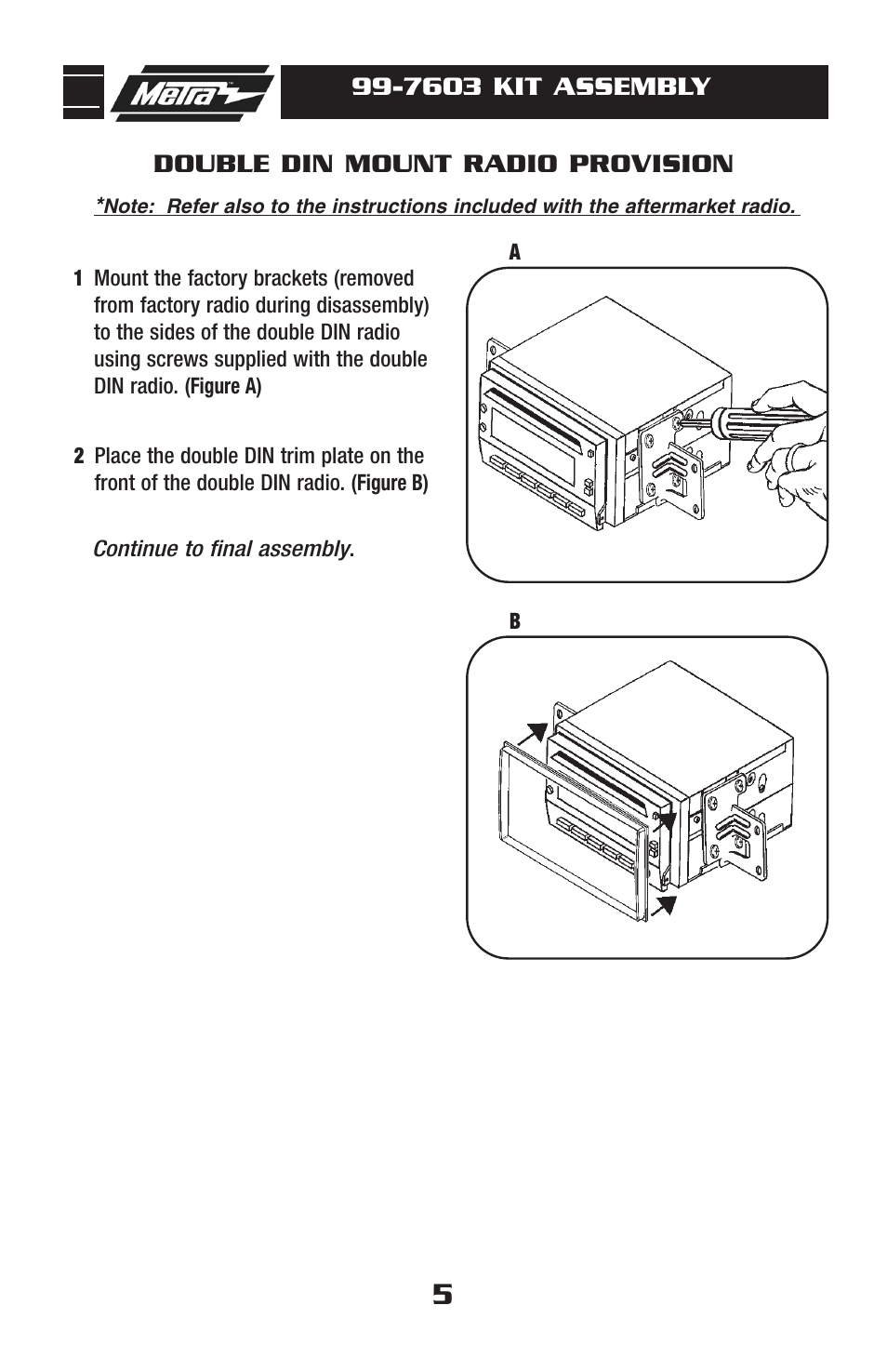 Metra Electronics METRA 99-7603 User Manual | Page 7 / 12