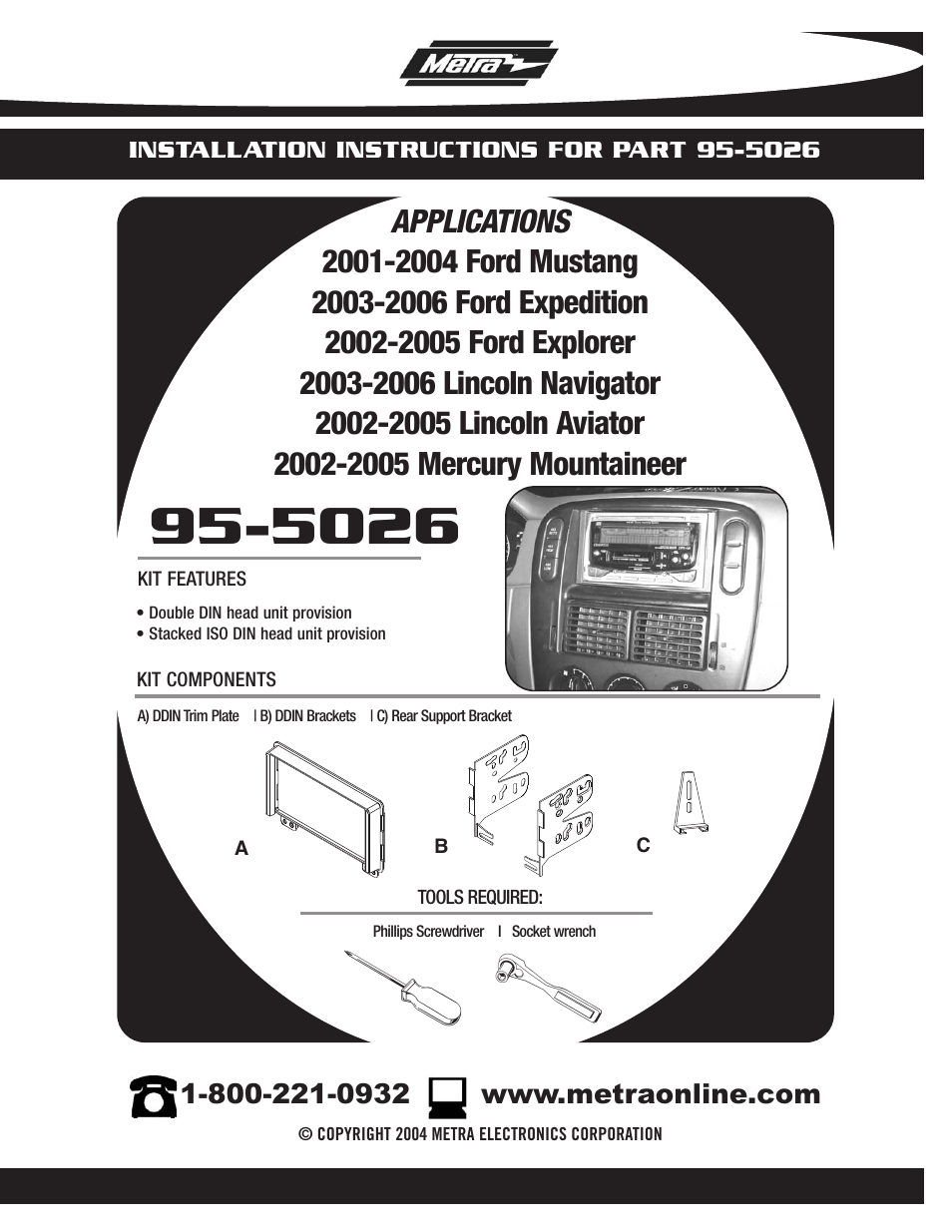 Metra Electronics 95-5026 User Manual | 12 pages