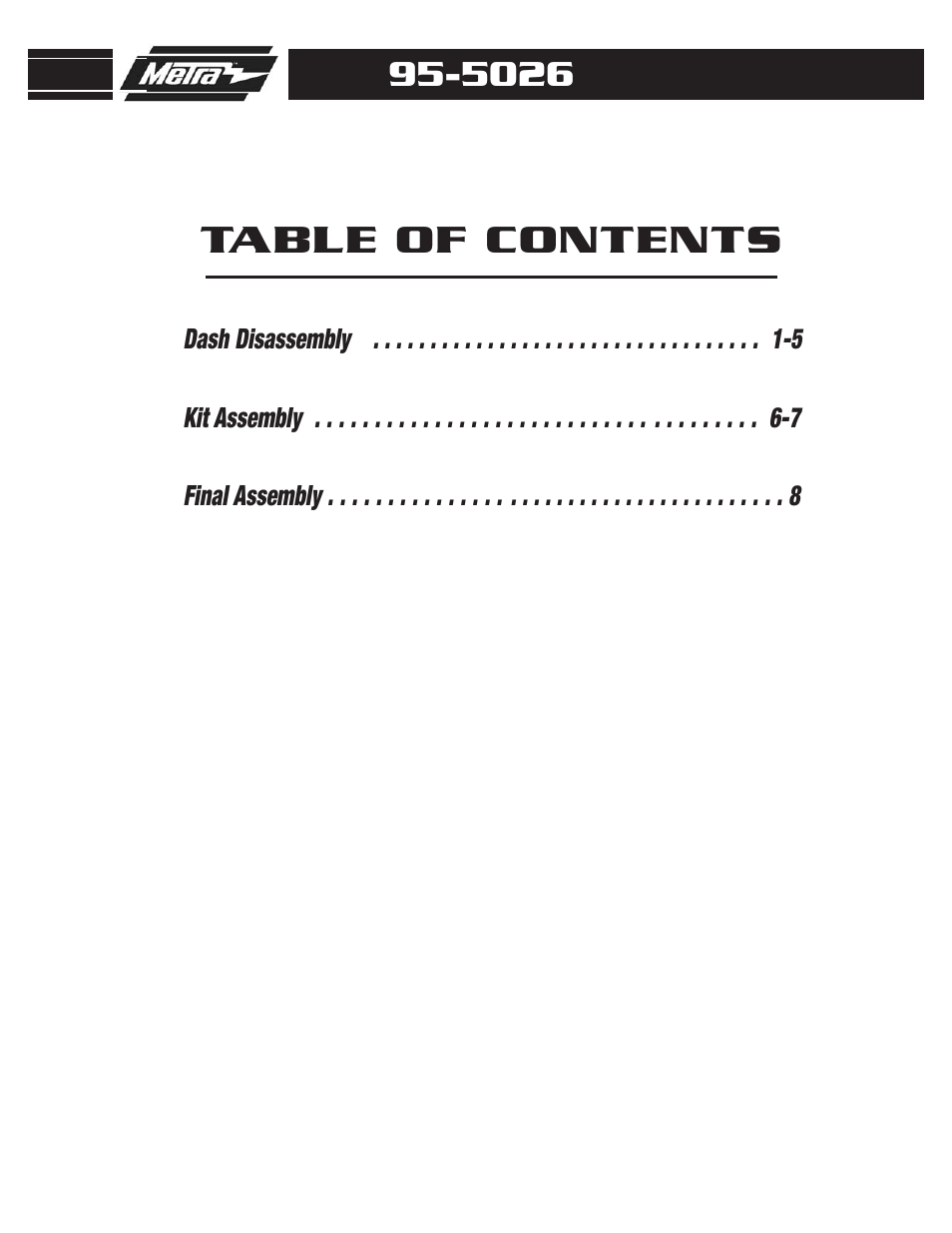 Metra Electronics 95-5026 User Manual | Page 2 / 12