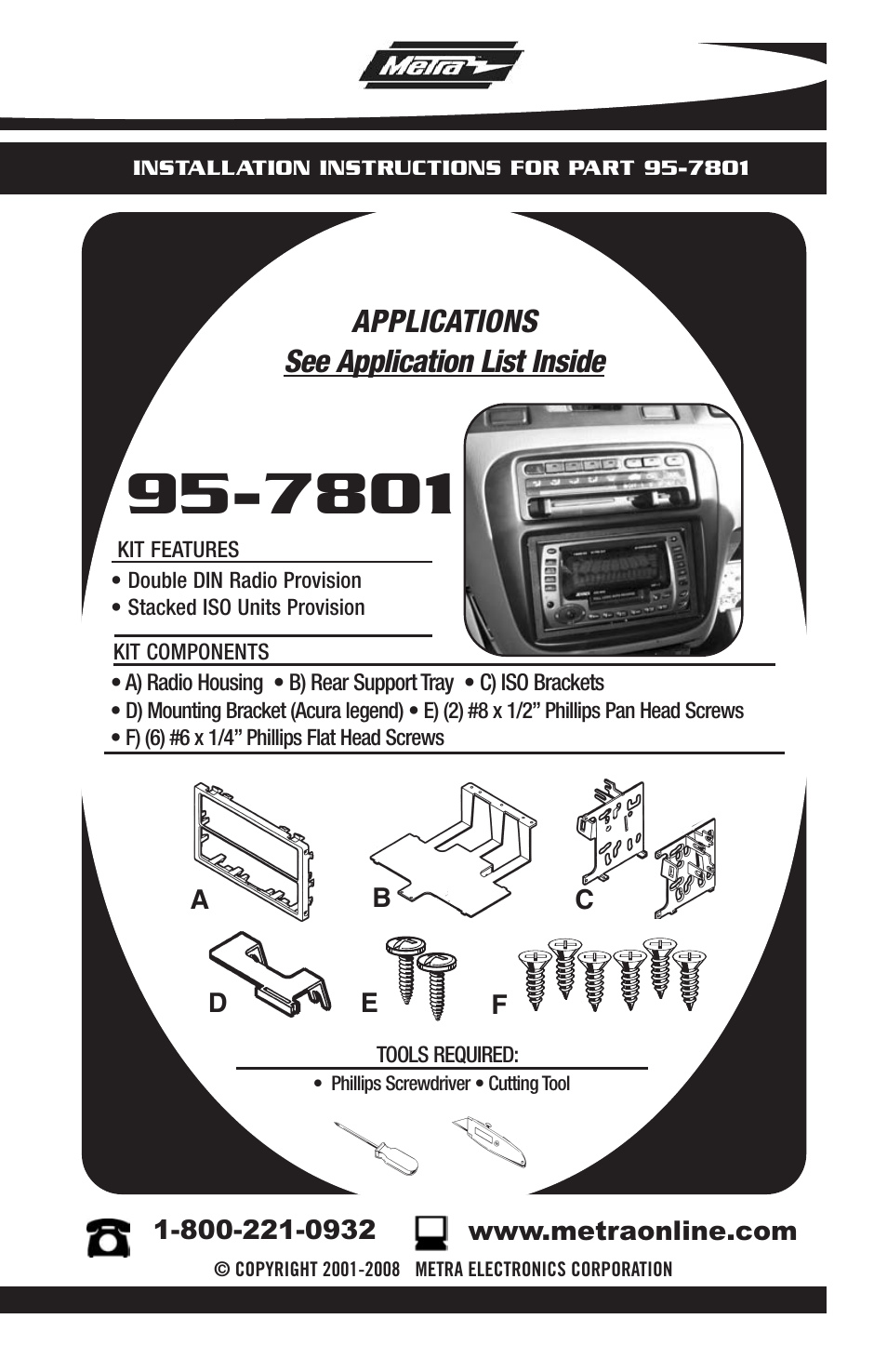 Metra Electronics 95-7801 User Manual | 16 pages