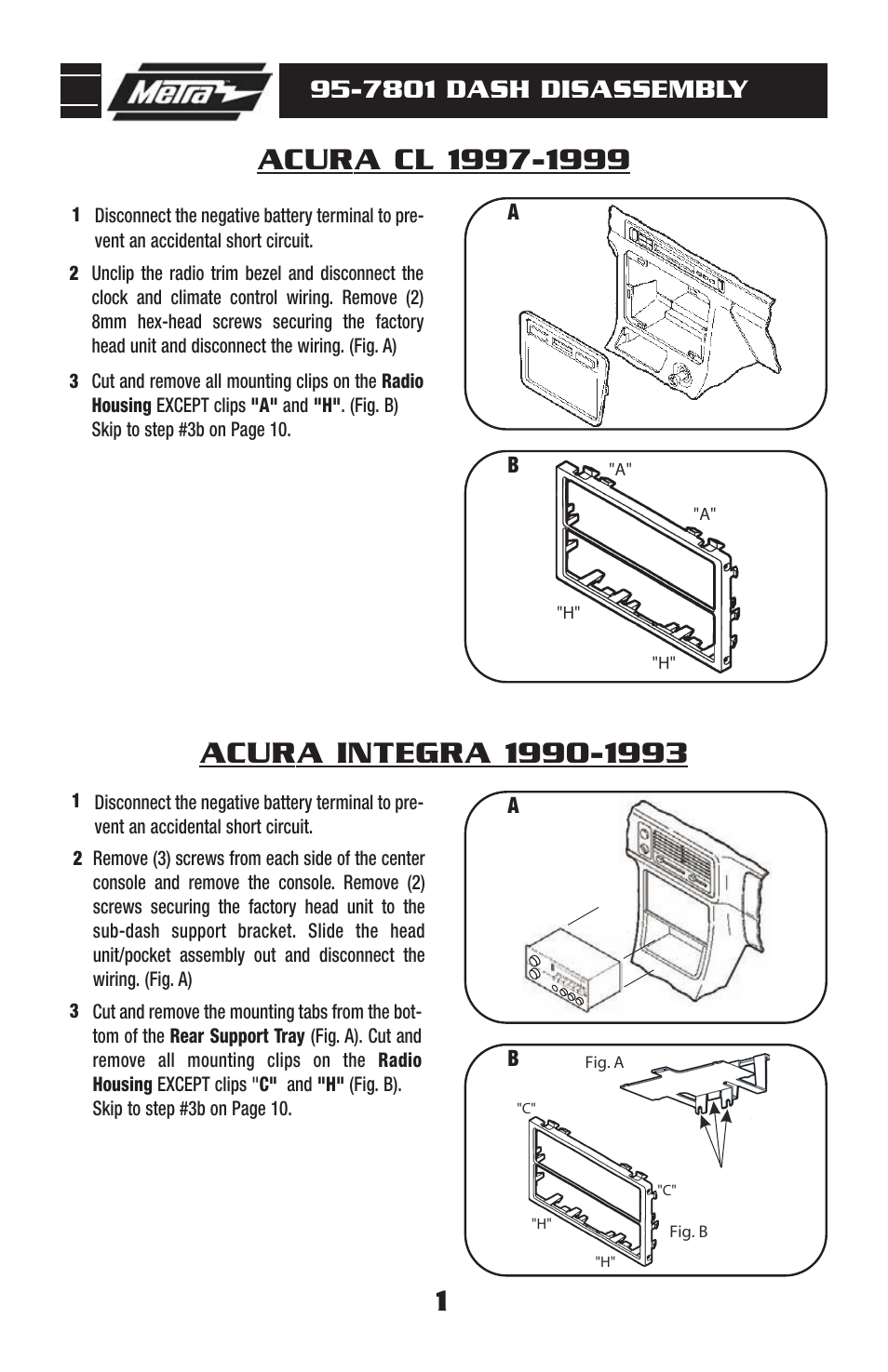 7801 dash disassembly | Metra Electronics 95-7801 User Manual | Page 3 / 16