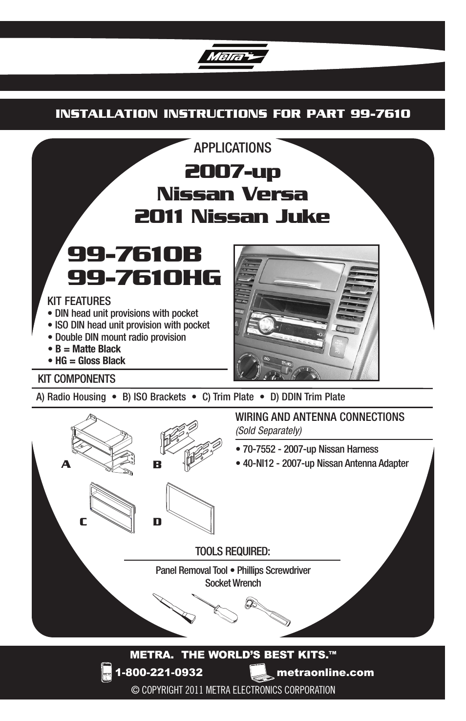 Metra Electronics 99-7610B User Manual | 12 pages