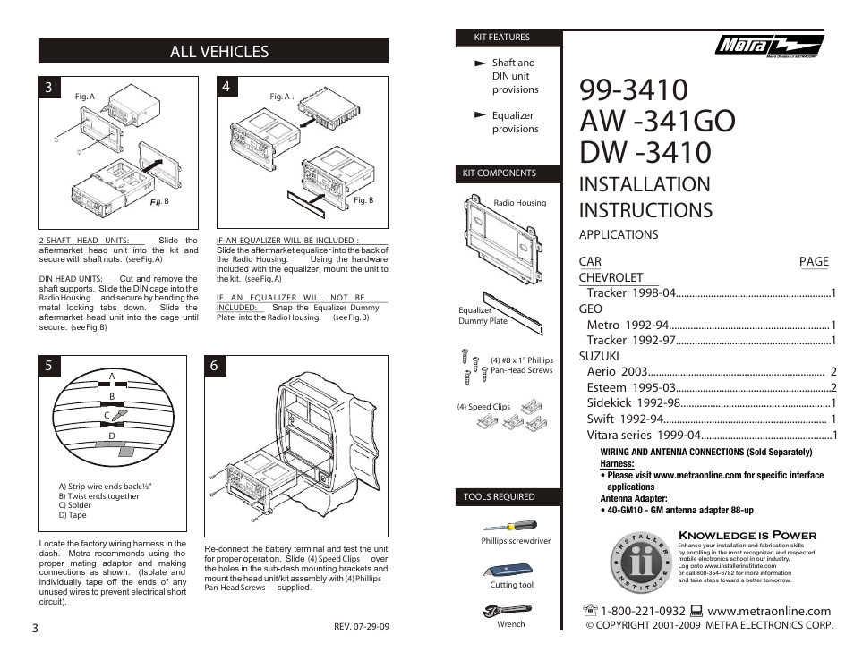 Metra Electronics 99-3410 User Manual | 2 pages