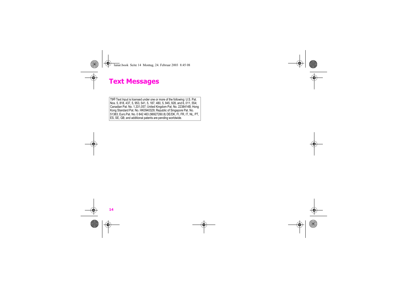 Text messages | Siemens Xelibri 2 User Manual | Page 15 / 31